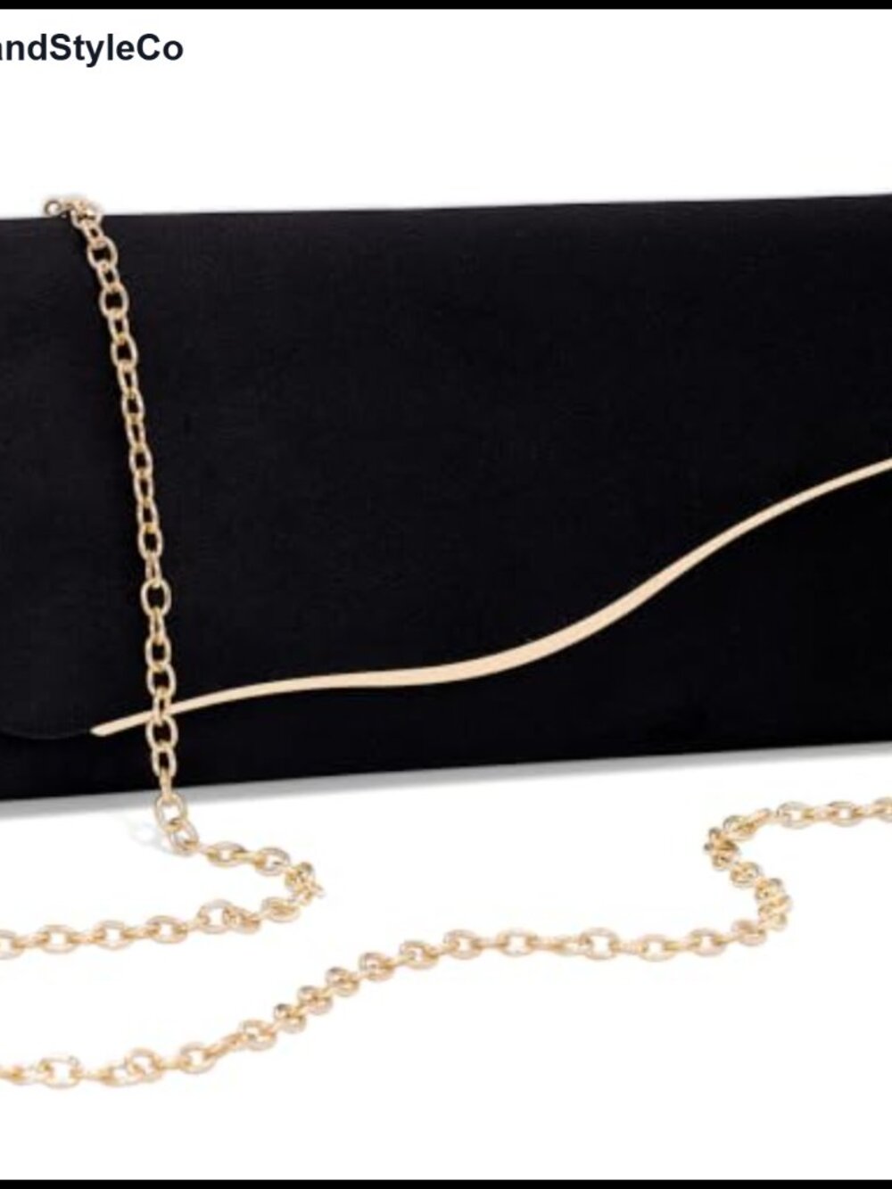 Elegant Faux Suede Evening Clutch with Detachable Chain